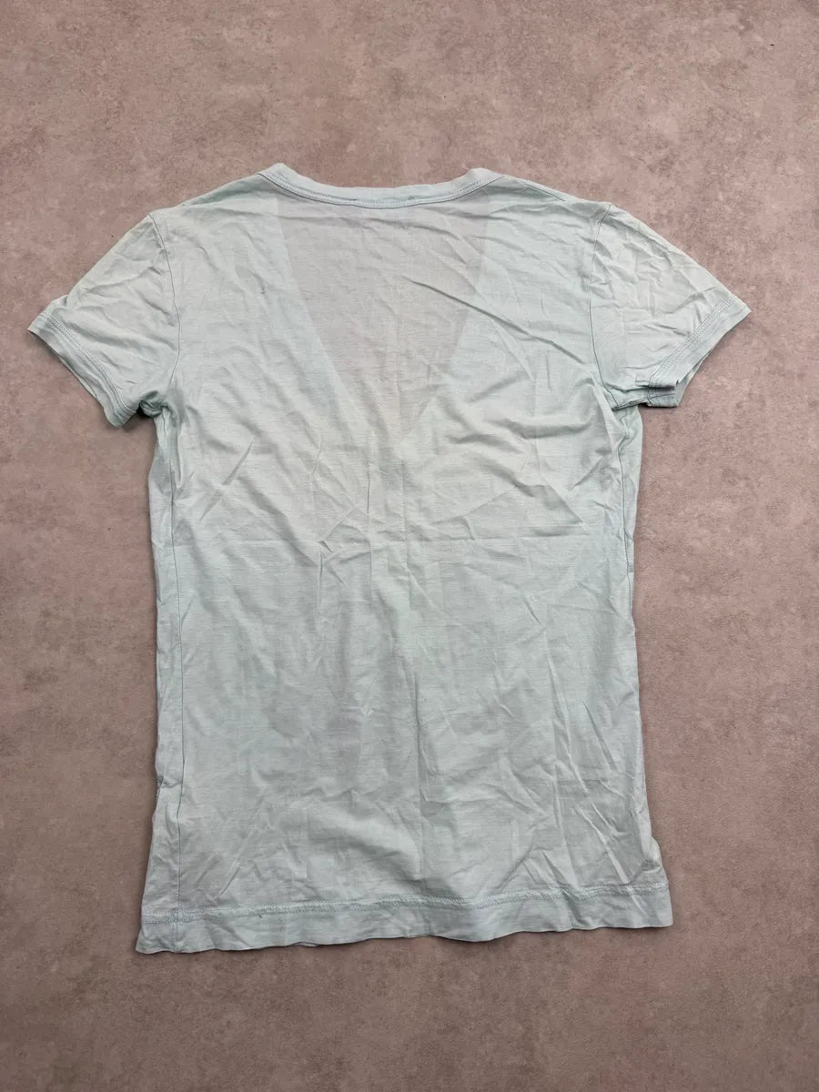 2000s Dolce & Gabbana Aqua Marilyn Monroe V-Neck T-Shirt  SzqINAl 4