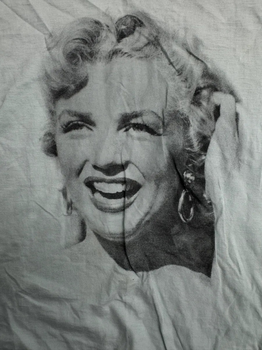 2000s Dolce & Gabbana Aqua Marilyn Monroe V-Neck T-Shirt  SzqINAl 5
