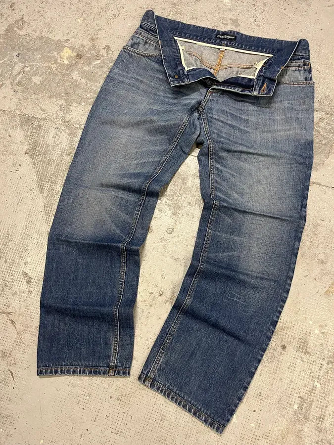 2000s Dolce & Gabbana Blue Regular Denim Jeans zzHqCuD 5