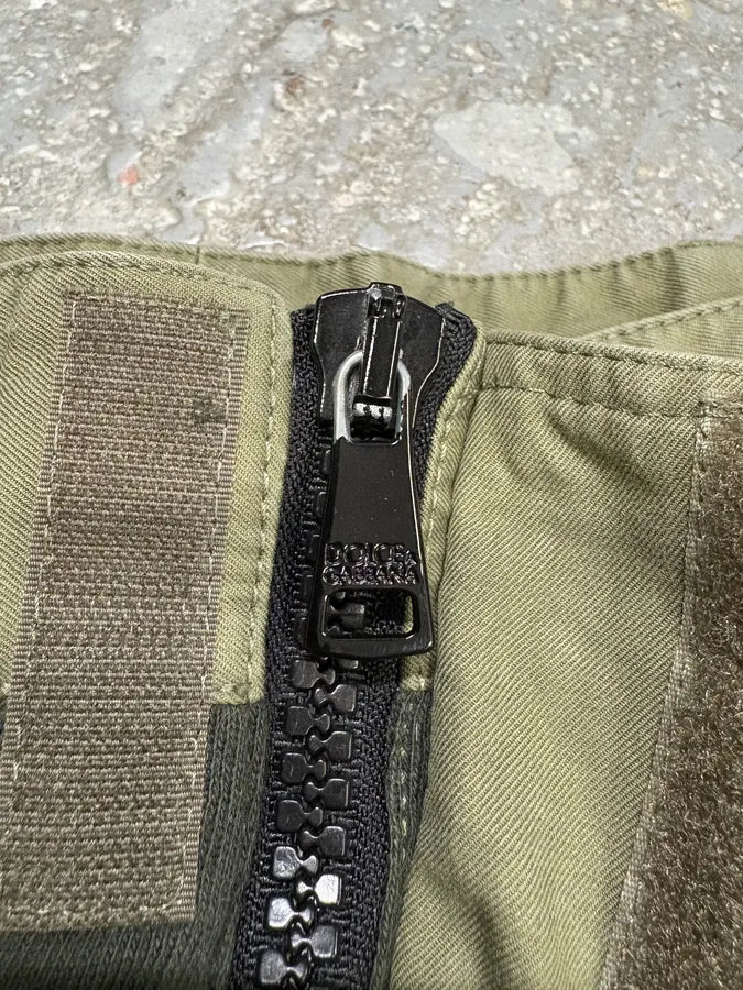 2000s Dolce Gabbana Green Hybrid Shorts  (M) LngYiss 6