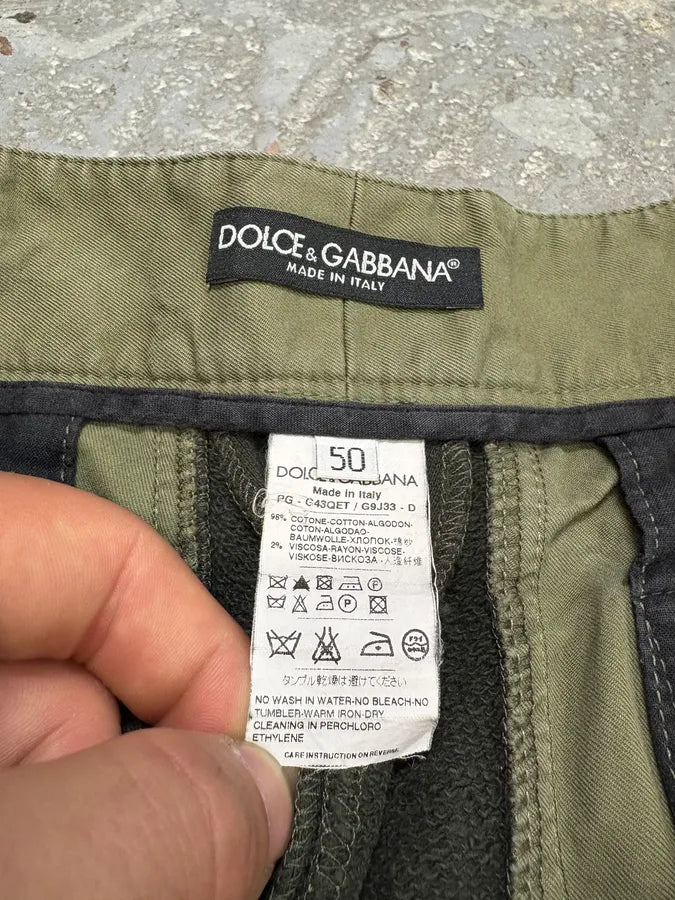 2000s Dolce Gabbana Green Hybrid Shorts  (M) LngYiss 8