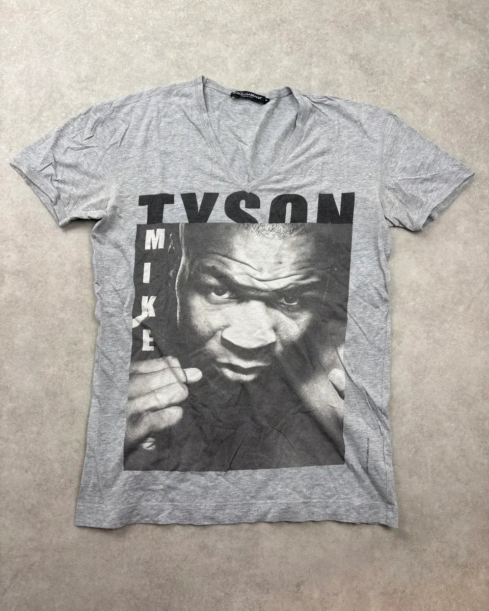 2000s Dolce & Gabbana Grey Tyson V-Neck T-Shirt nszmWPc 0