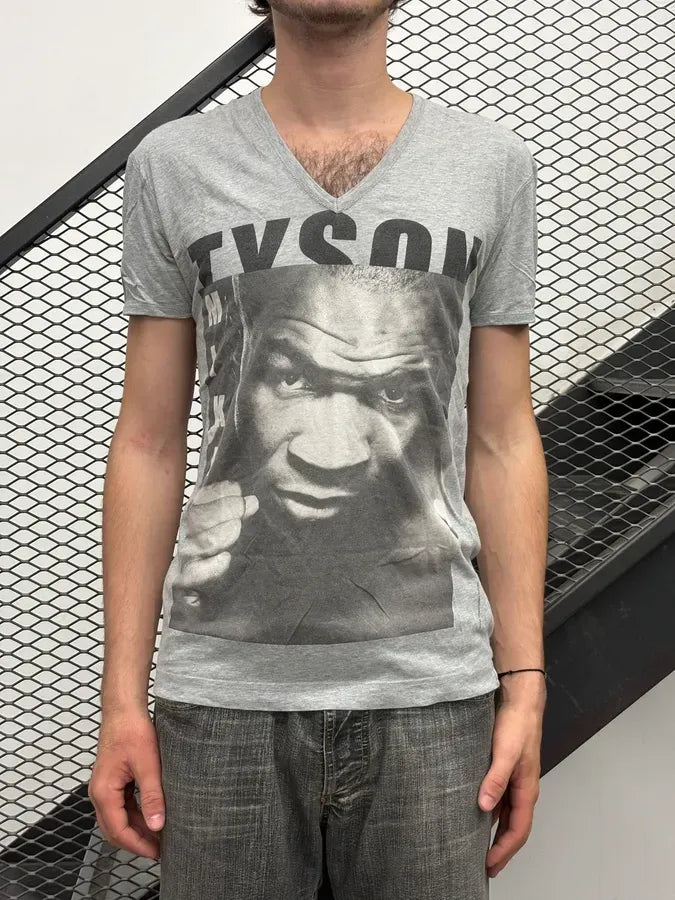 2000s Dolce & Gabbana Grey Tyson V-Neck T-Shirt nszmWPc 1