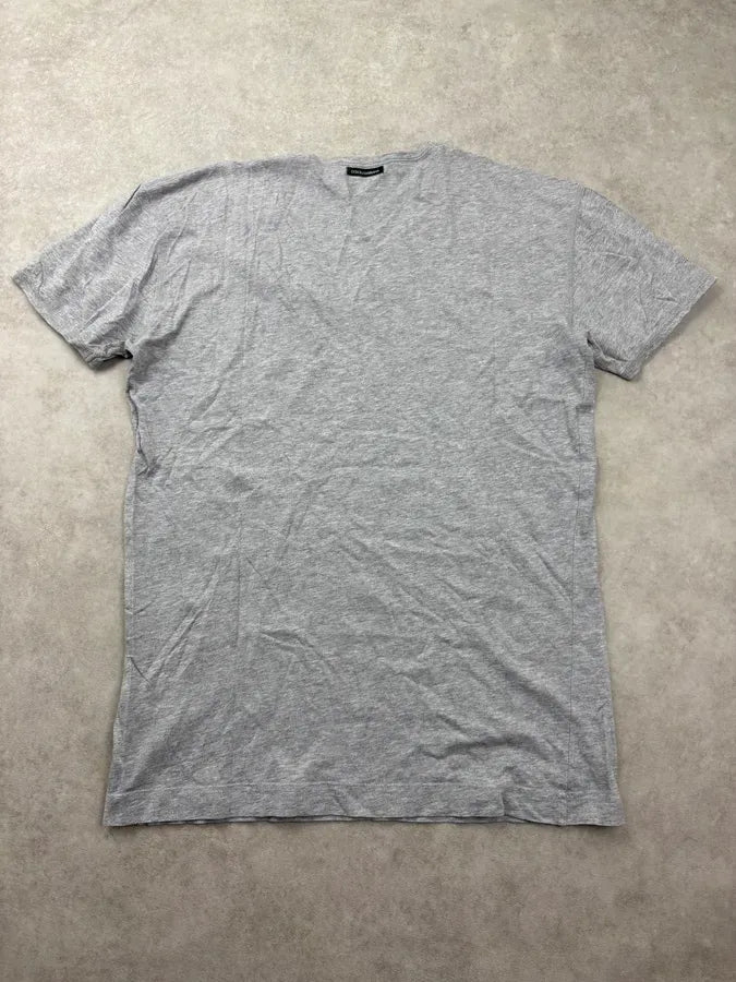 2000s Dolce & Gabbana Grey Tyson V-Neck T-Shirt nszmWPc 5