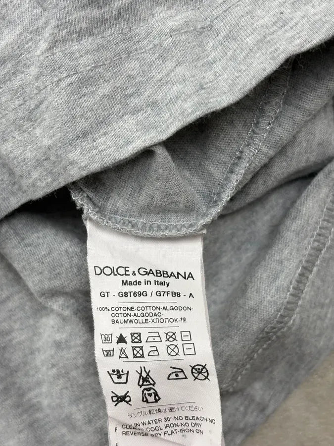 2000s Dolce & Gabbana Grey Tyson V-Neck T-Shirt nszmWPc 9