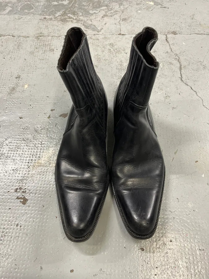 2000s Dolce Gabbana Multi Stitch Black Leather Boots MnDqIJp 3