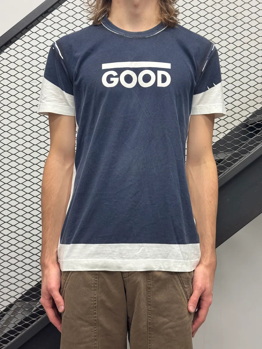 2000s Dolce & Gabbana Navy "Good" Graphic T-Shirt uRxqyPD 1