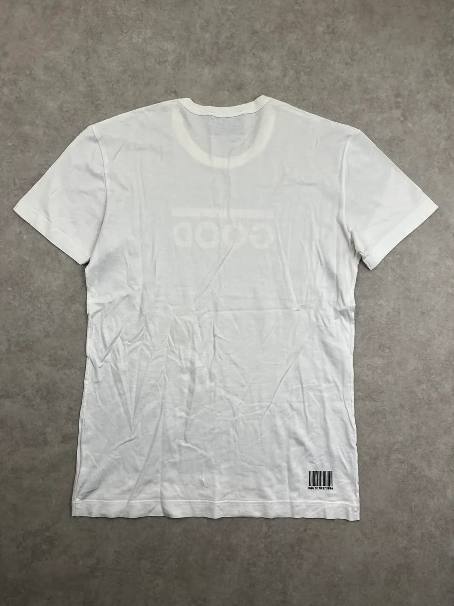 2000s Dolce & Gabbana Navy "Good" Graphic T-Shirt uRxqyPD 3