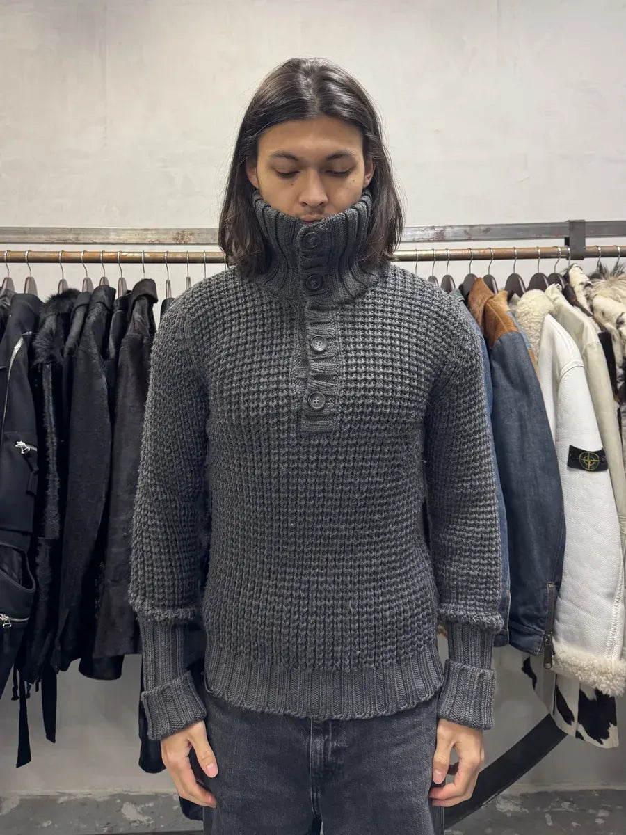 2000s Dolce & Gabbana Quilted Wool Buttoned Sweater CtYydSy 0