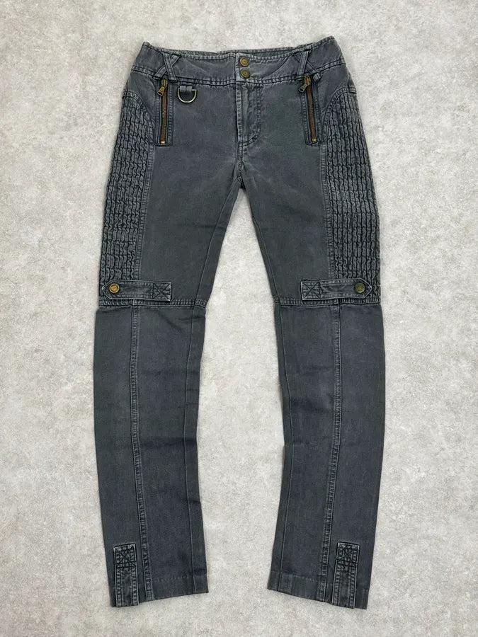 2000s Dolce & Gabbana Slim Technical Grey Denim Jeans DOOuHRv 0