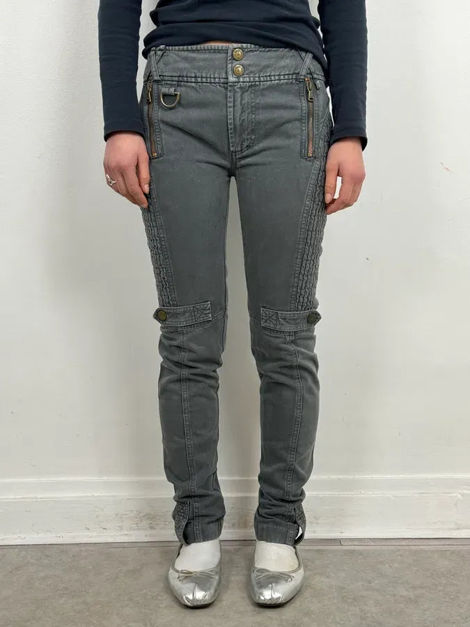 2000s Dolce & Gabbana Slim Technical Grey Denim Jeans DOOuHRv 1