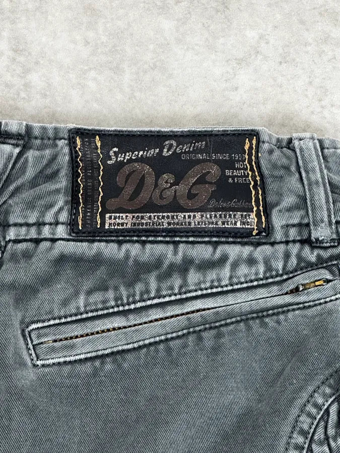 2000s Dolce & Gabbana Slim Technical Grey Denim Jeans DOOuHRv 10