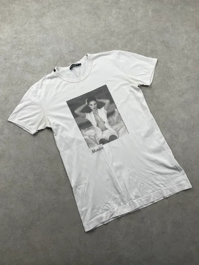 2000s Dolce & Gabbana White Monica Bellucci T-Shirt tJVTvCi 1