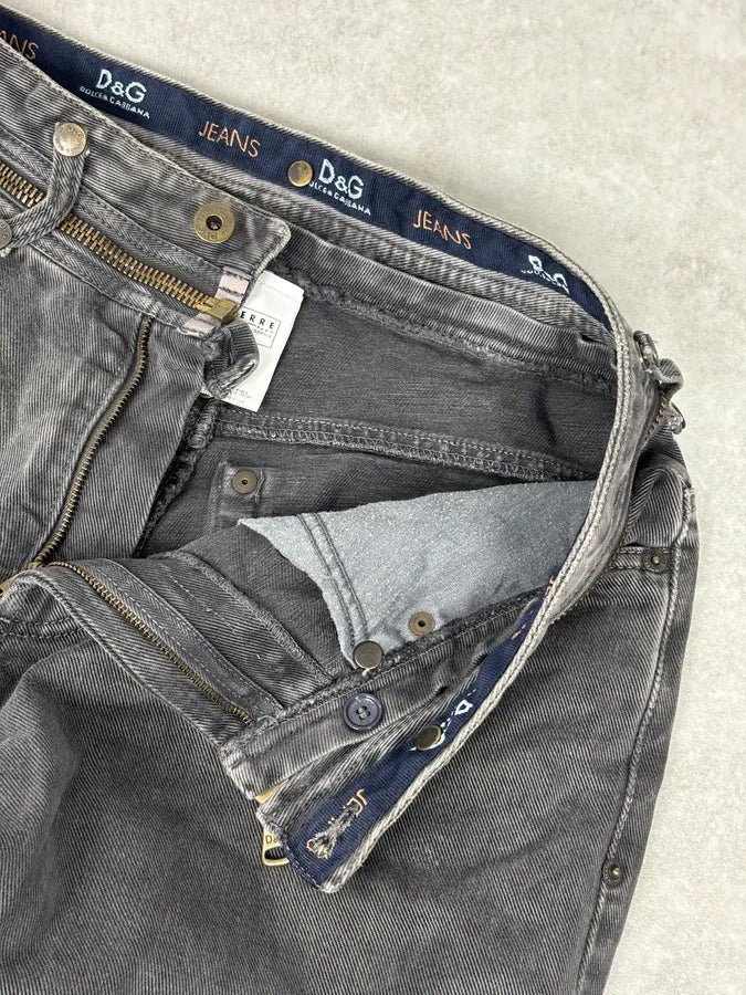 AW2003 Dolce & Gabbana Taupe Zip Waisted Jeans AWwqqyw 5