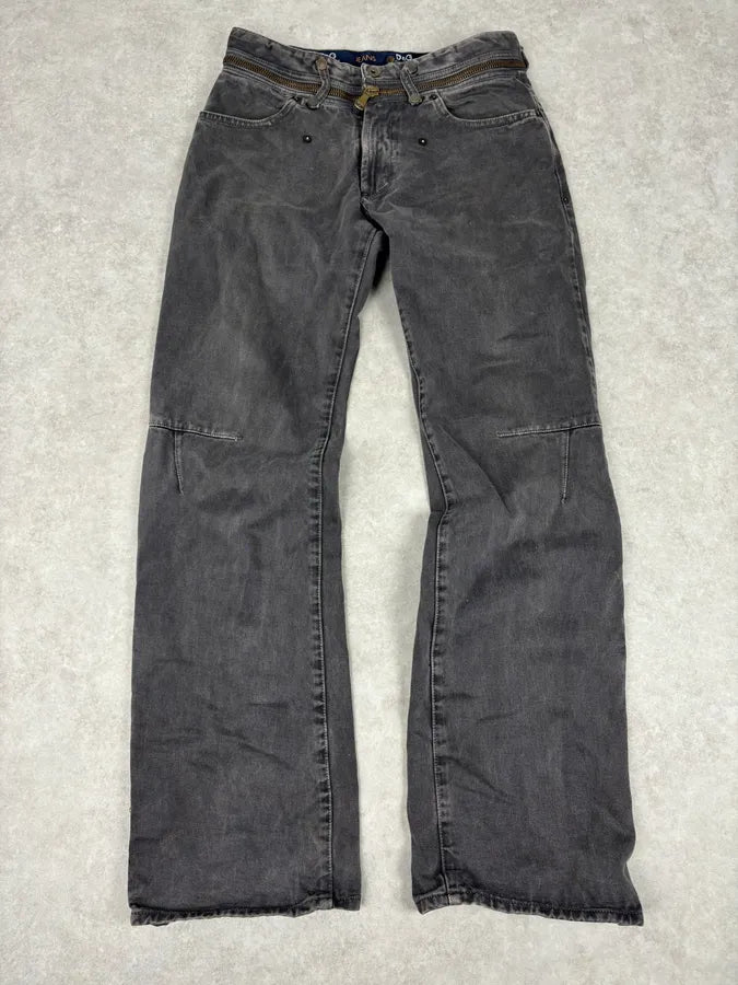 AW2003 Dolce & Gabbana Taupe Zip Waisted Jeans AWwqqyw 0