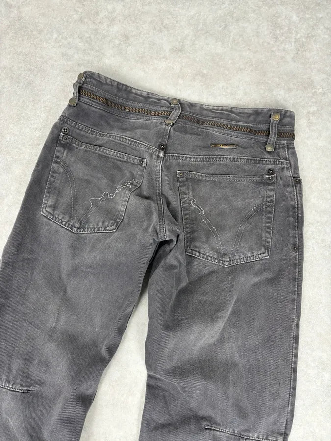 AW2003 Dolce & Gabbana Taupe Zip Waisted Jeans AWwqqyw 3