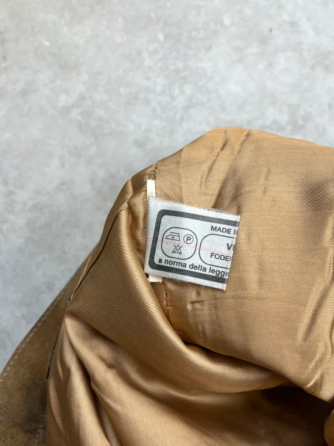 2000s Domenico Croci Suede Camel Leather Pants YurstVE 10