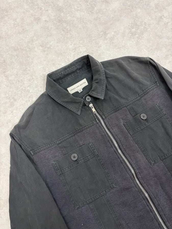 2000s Dries Van Noten Black Classy Zip-up Jacket GYcrNda 5