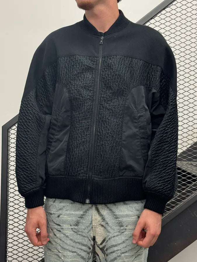 Dries Van Noten Black Hybrid Waffle Jacket JUehLUJ 1