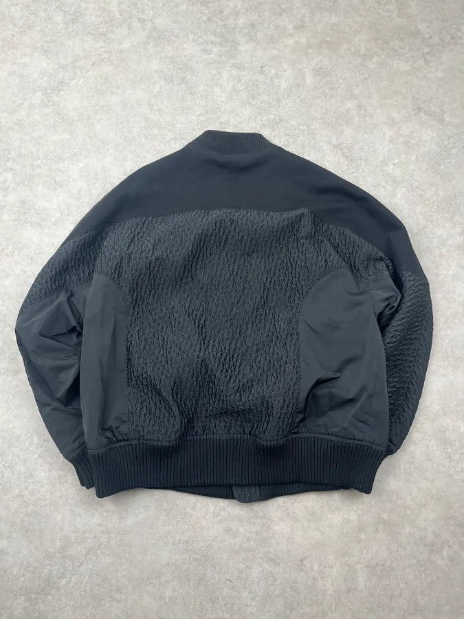 Dries Van Noten Black Hybrid Waffle Jacket JUehLUJ 5