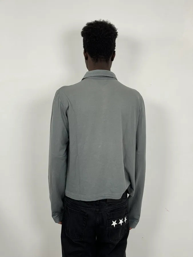 2000s Dries Van Noten Blue Cropped Faded Polo Longsleeves NNasovo 2