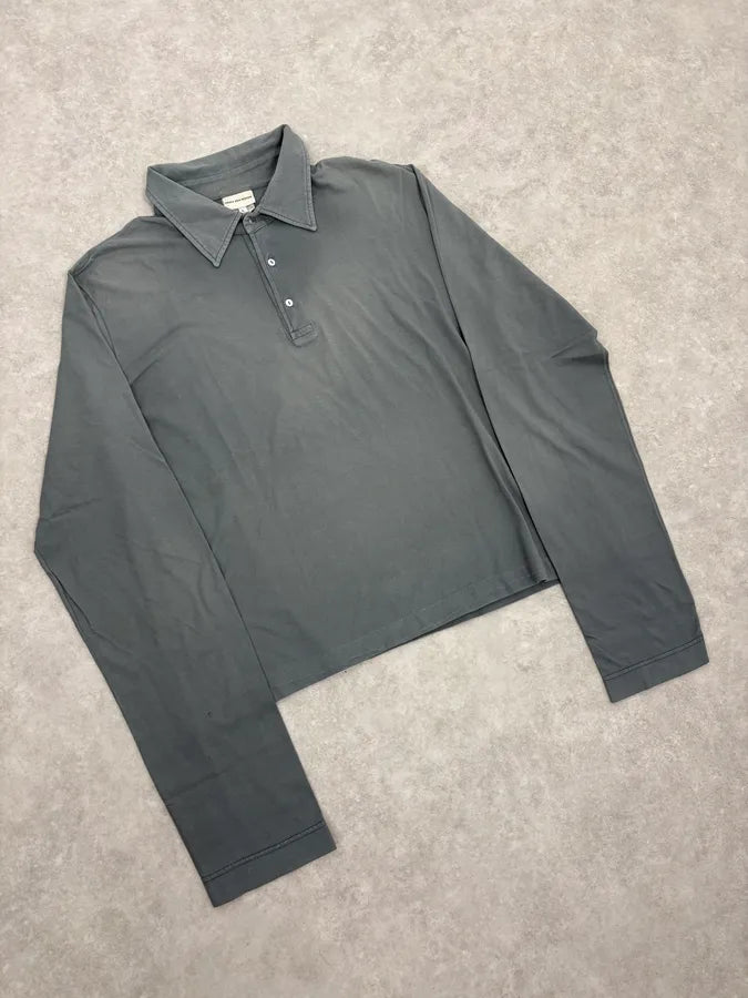 2000s Dries Van Noten Blue Cropped Faded Polo Longsleeves NNasovo 3