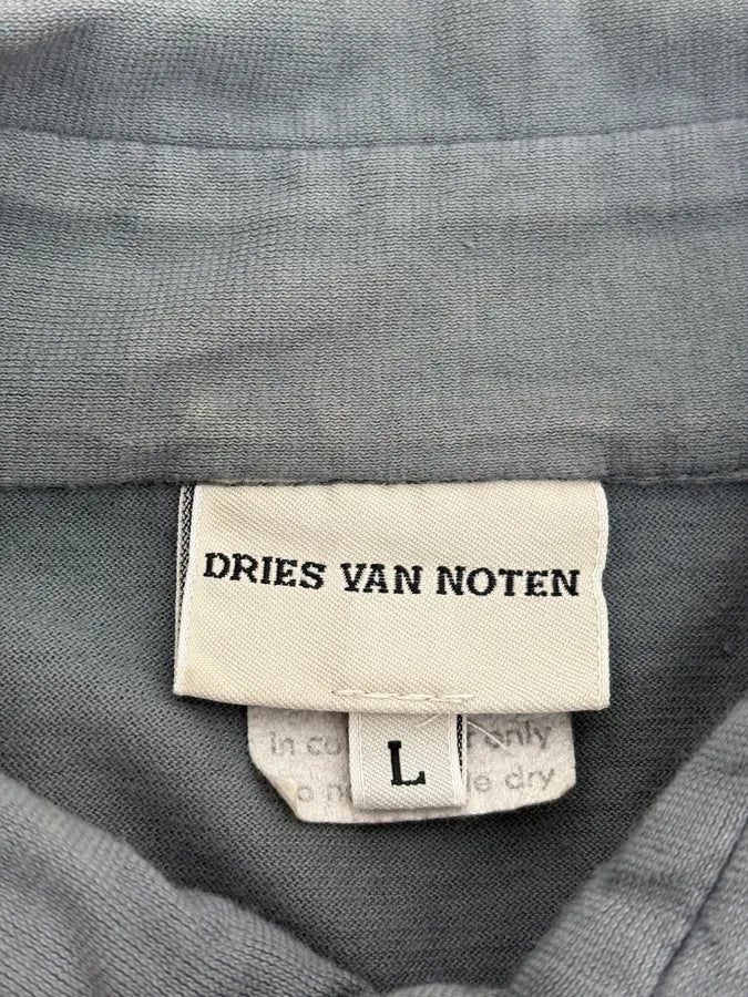 2000s Dries Van Noten Blue Cropped Faded Polo Longsleeves NNasovo 7