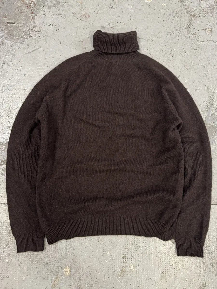 2000s Dries Van Noten Brown Wool Turtleneck tUvhzET 0