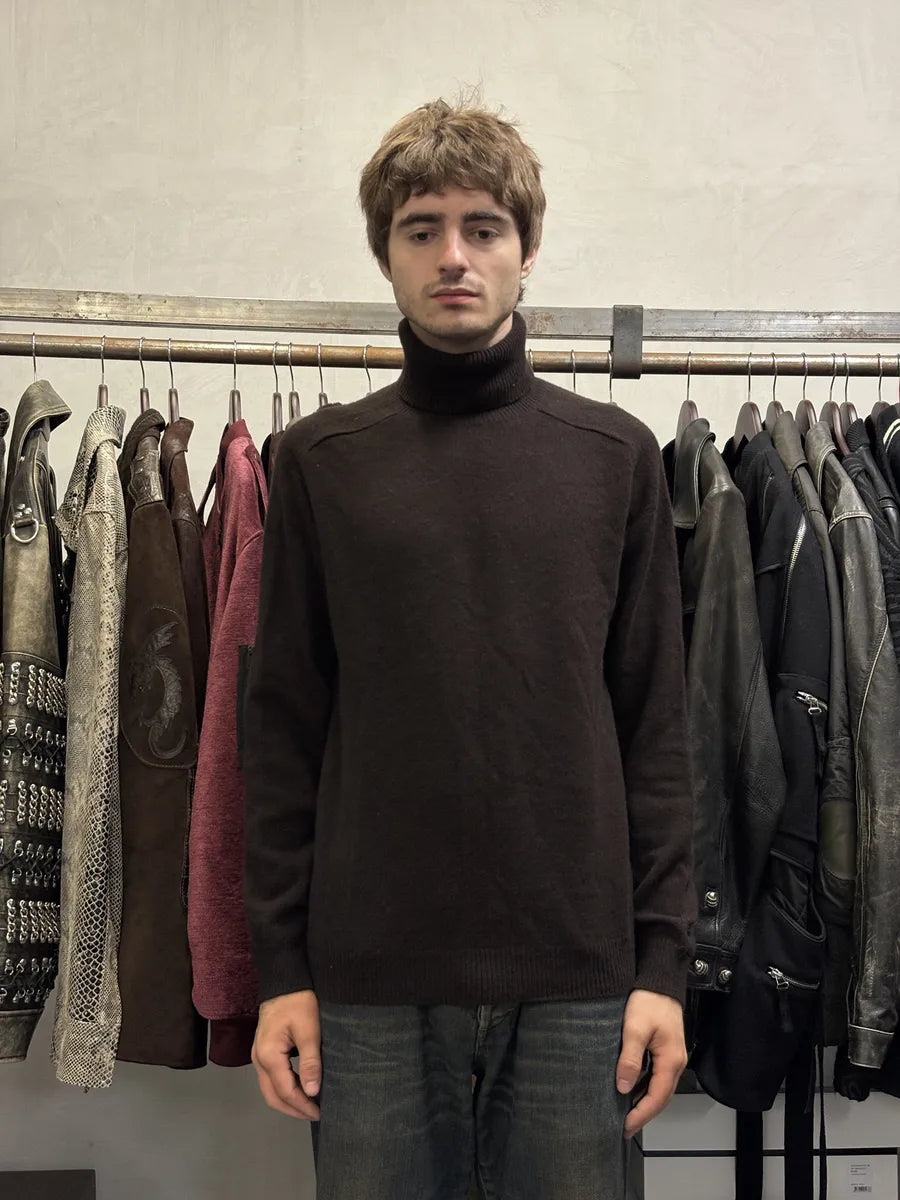 2000s Dries Van Noten Brown Wool Turtleneck tUvhzET 1