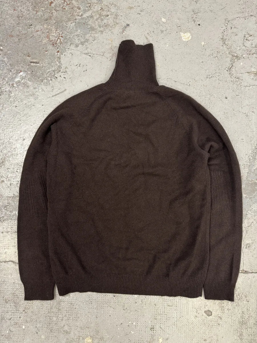 2000s Dries Van Noten Brown Wool Turtleneck tUvhzET 3