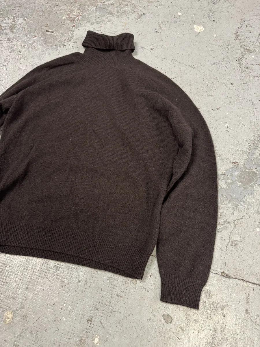 2000s Dries Van Noten Brown Wool Turtleneck tUvhzET 4