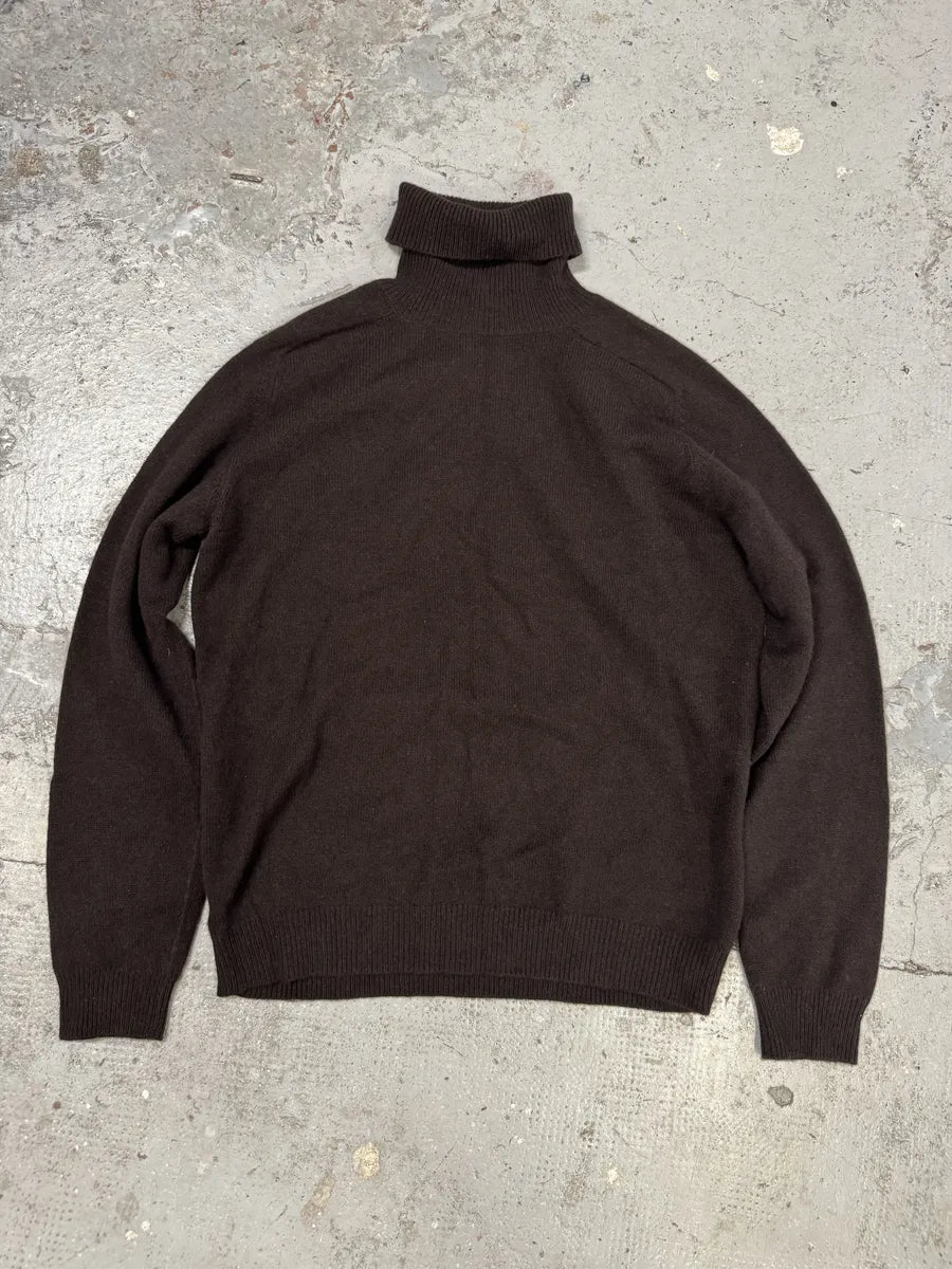 2000s Dries Van Noten Brown Wool Turtleneck tUvhzET 5