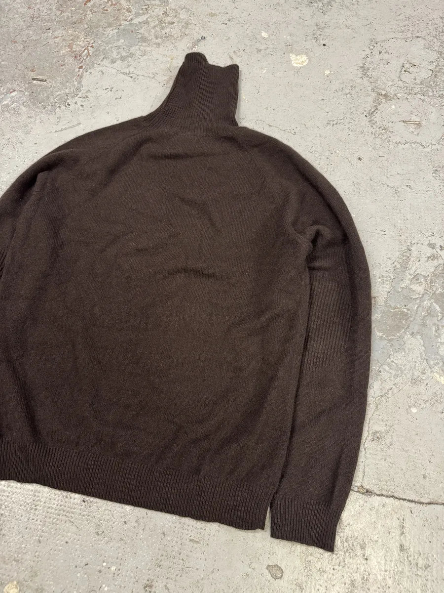 2000s Dries Van Noten Brown Wool Turtleneck tUvhzET 7
