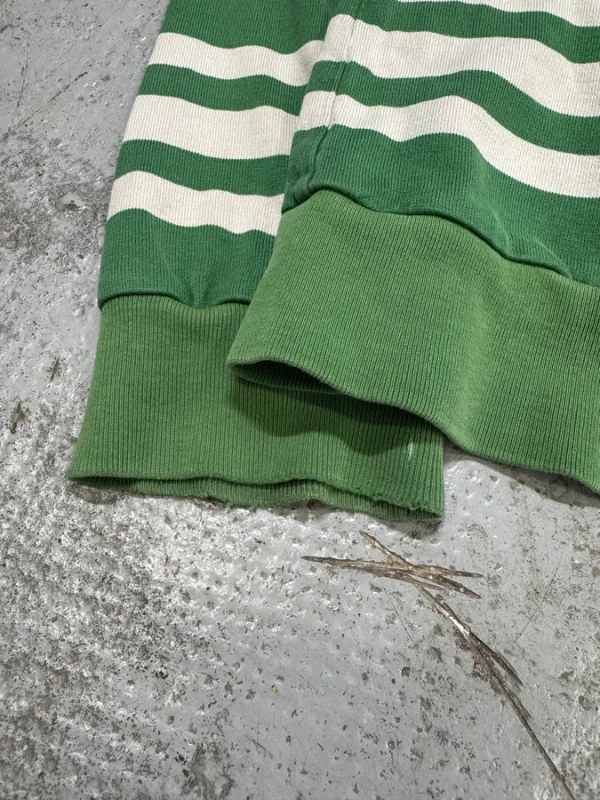2000s Dries Van Noten Green & White Striped Sweater AEovbsr 7