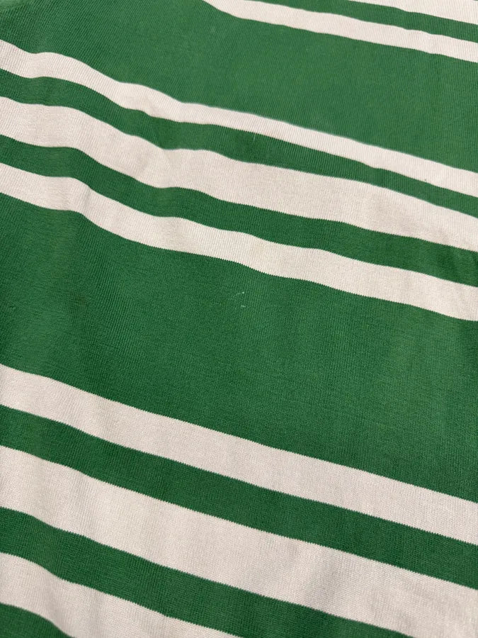 2000s Dries Van Noten Green & White Striped Sweater AEovbsr 9