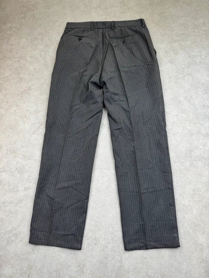 2000s Dries van Noten Grey Tailored Pinstripe Pants tKEgELA 4