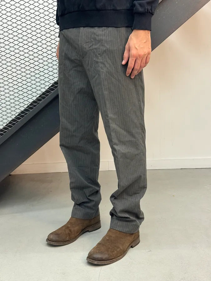 2000s Dries van Noten Grey Tailored Pinstripe Pants tKEgELA 1