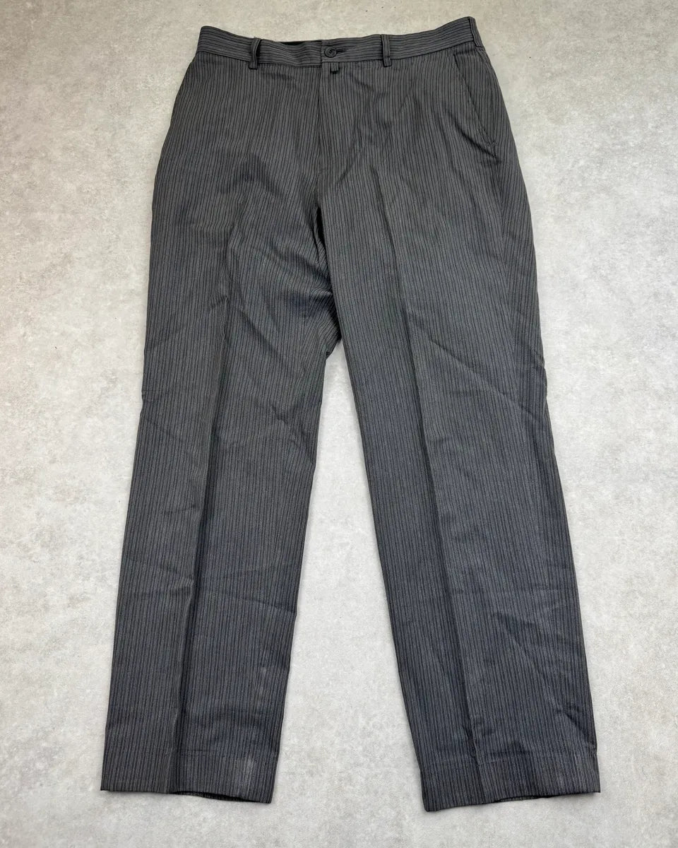2000s Dries van Noten Grey Tailored Pinstripe Pants tKEgELA 3