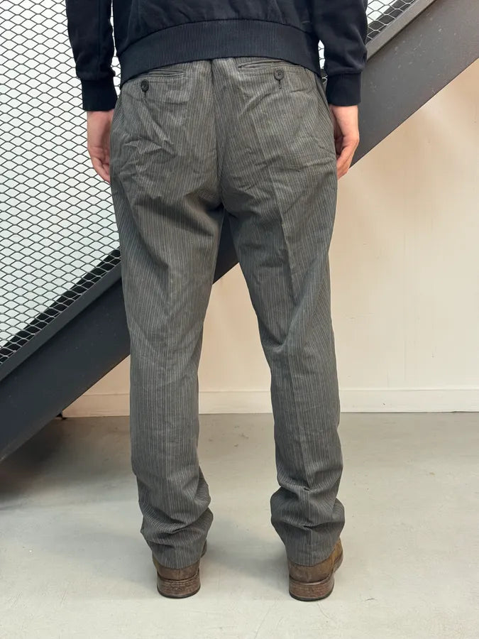 2000s Dries van Noten Grey Tailored Pinstripe Pants tKEgELA 2