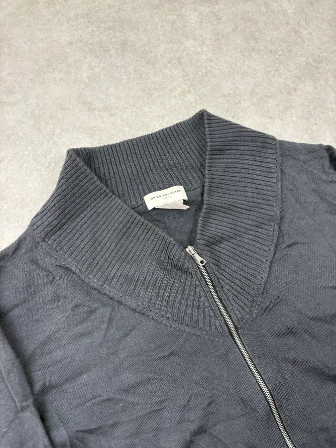2000s Dries Van Noten Grey Wool Bondage V-Neck Sweater dhMYAZl 4