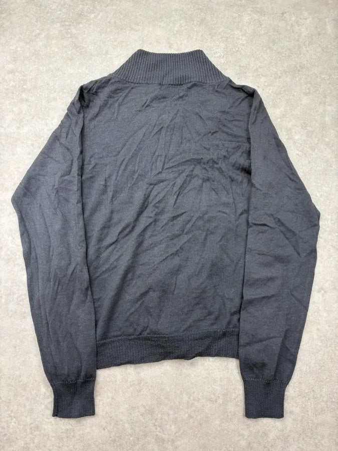 2000s Dries Van Noten Grey Wool Bondage V-Neck Sweater dhMYAZl 5