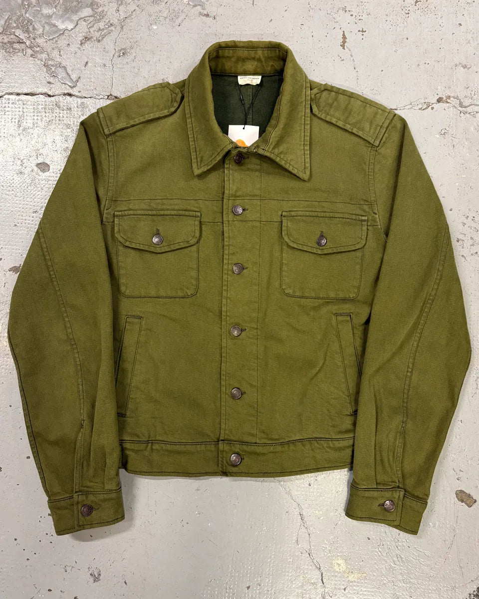 2000s Dries Van Noten Military Green Buttoned Jacket ZpMUxTT 0