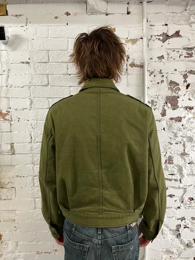 2000s Dries Van Noten Military Green Buttoned Jacket ZpMUxTT 2