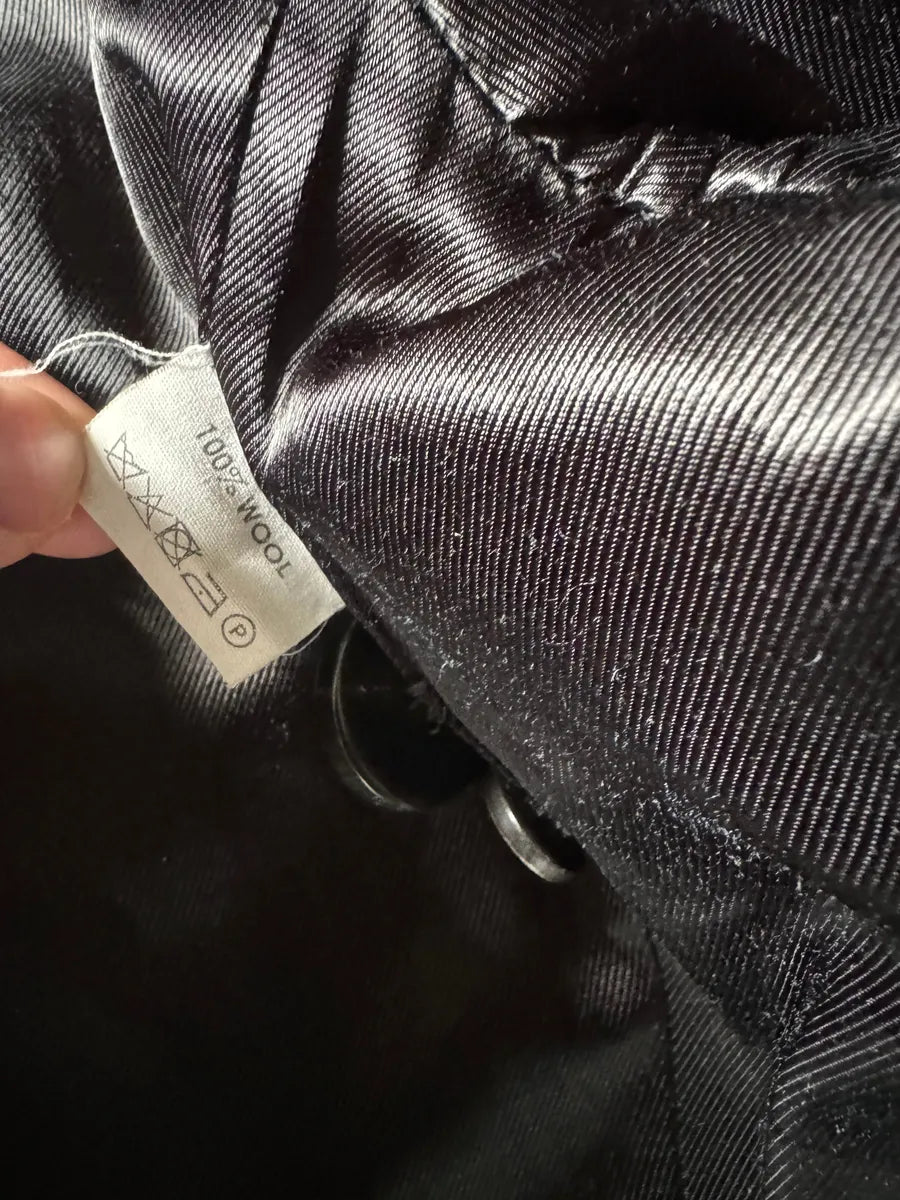 2000s Dries Van Noten Minimalist Navy Wool Long Jacket bWEOdLS 8