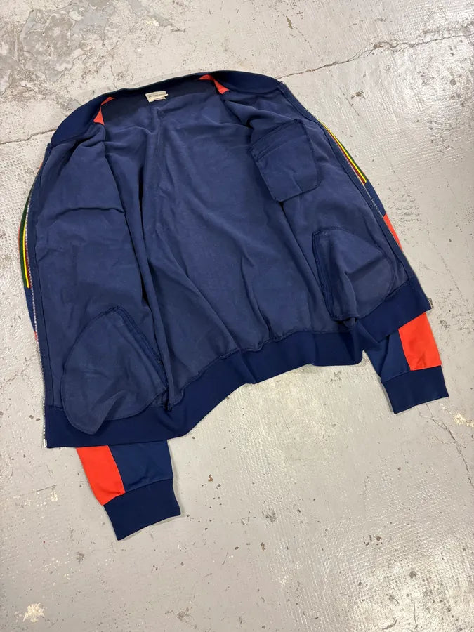 2000s Dries van Noten Navy & Orange Striped Track Jacket VBzAdqg 6