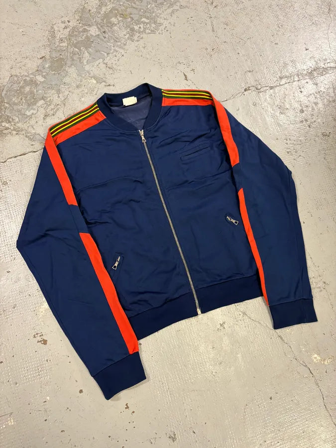 2000s Dries van Noten Navy & Orange Striped Track Jacket VBzAdqg 3