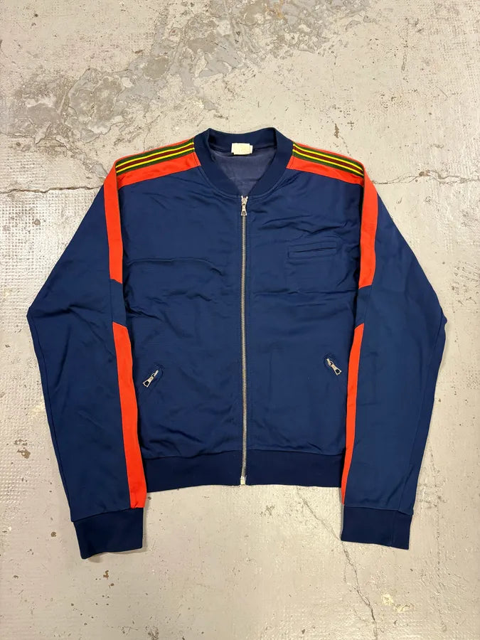 2000s Dries van Noten Navy & Orange Striped Track Jacket VBzAdqg 0
