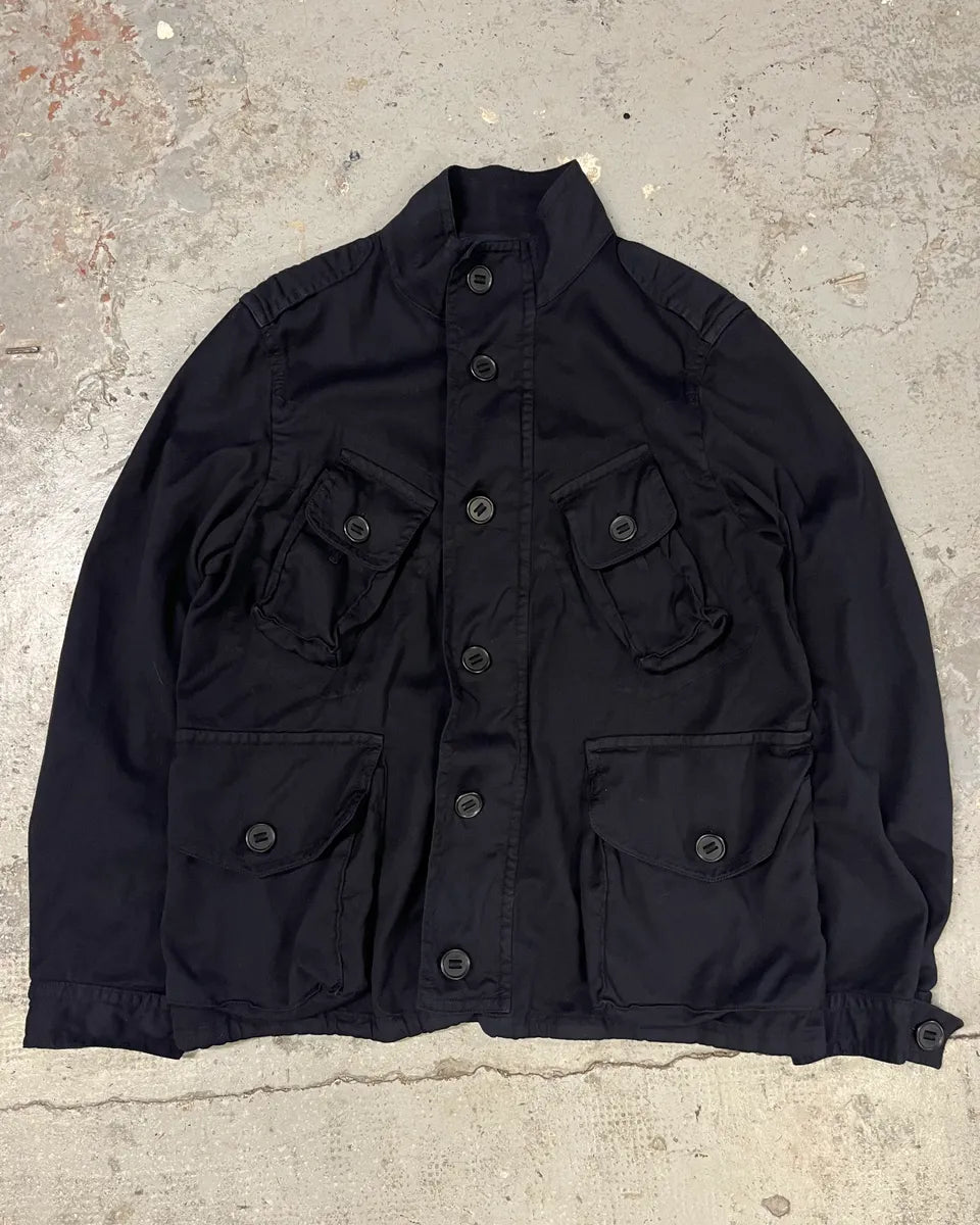 2000s Dries Van Noten Navy Cargo Multi Pockets Jacket XunbtMV 0