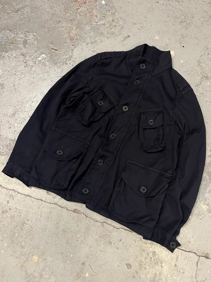 2000s Dries Van Noten Navy Cargo Multi Pockets Jacket XunbtMV 3
