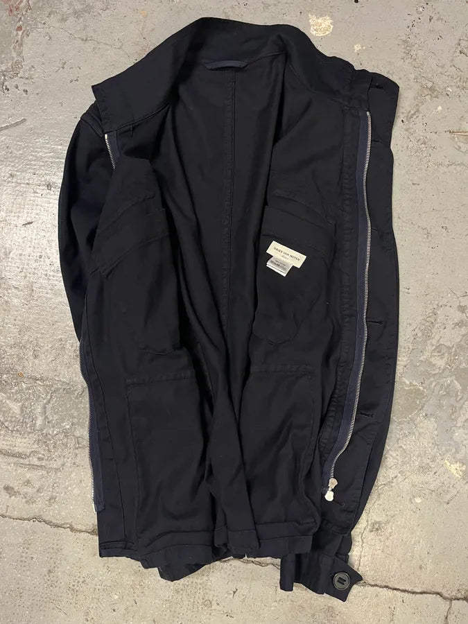 2000s Dries Van Noten Navy Cargo Multi Pockets Jacket XunbtMV 5